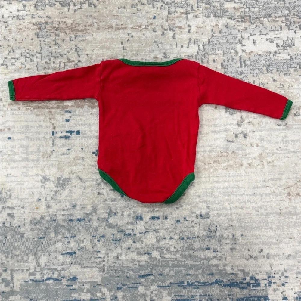 Ho-Ho-Ho Red & Green 'My First Christmas' Baby One-Piece